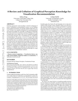 A Review and Collation of Graphical Perception Knowledge for
  Visualization Recommendation