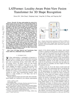 LATFormer: Locality-Aware Point-View Fusion Transformer for 3D Shape
  Recognition