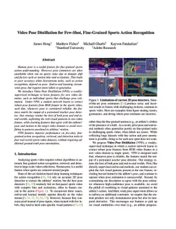 Video Pose Distillation for Few-Shot, Fine-Grained Sports Action
  Recognition