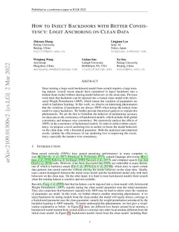 How to Inject Backdoors with Better Consistency: Logit Anchoring on
  Clean Data