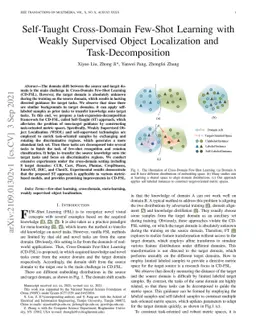 Self-Taught Cross-Domain Few-Shot Learning with Weakly Supervised Object
  Localization and Task-Decomposition
