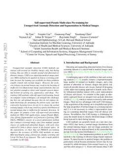 Self-supervised Pseudo Multi-class Pre-training for Unsupervised Anomaly
  Detection and Segmentation in Medical Images