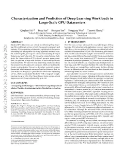 Characterization and Prediction of Deep Learning Workloads in
  Large-Scale GPU Datacenters