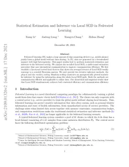 Statistical Estimation and Inference via Local SGD in Federated Learning