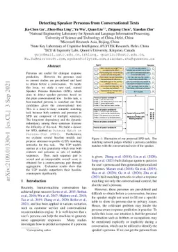Detecting Speaker Personas from Conversational Texts