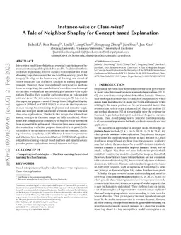Instance-wise or Class-wise? A Tale of Neighbor Shapley for
  Concept-based Explanation