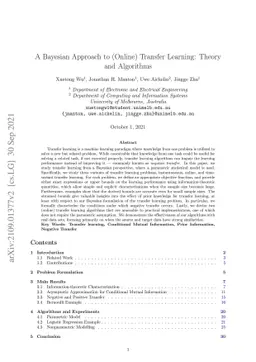 A Bayesian Approach to (Online) Transfer Learning: Theory and Algorithms