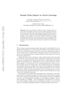 Sample Noise Impact on Active Learning