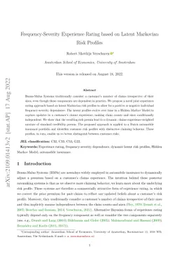 Frequency-Severity Experience Rating based on Latent Markovian Risk
  Profiles