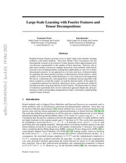 Large-Scale Learning with Fourier Features and Tensor Decompositions
