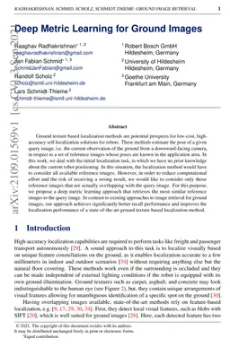 Deep Metric Learning for Ground Images