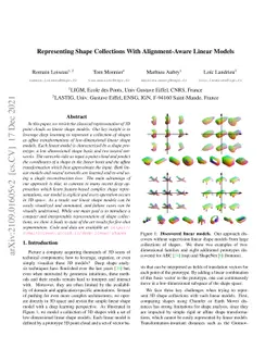 Representing Shape Collections with Alignment-Aware Linear Models