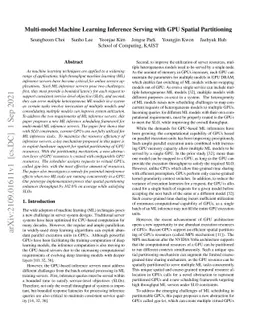 Multi-model Machine Learning Inference Serving with GPU Spatial
  Partitioning