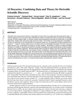 AI Descartes: Combining Data and Theory for Derivable Scientific
  Discovery