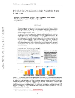 Finetuned Language Models Are Zero-Shot Learners