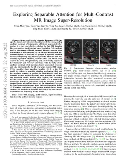 Exploring Separable Attention for Multi-Contrast MR Image
  Super-Resolution
