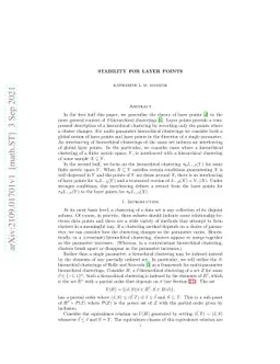 Stability for layer points