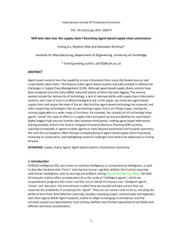 Will bots take over the supply chain? Revisiting Agent-based supply
  chain automation