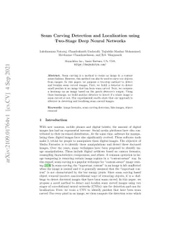 Seam Carving Detection and Localization using Two-Stage Deep Neural
  Networks