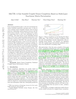 MLCTR: A Fast Scalable Coupled Tensor Completion Based on Multi-Layer
  Non-Linear Matrix Factorization