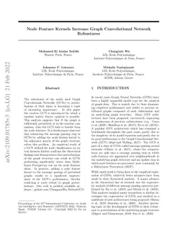 Node Feature Kernels Increase Graph Convolutional Network Robustness