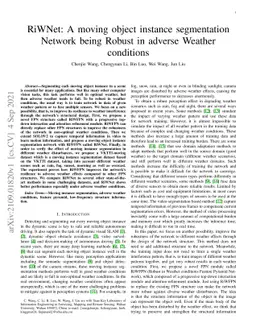RiWNet: A moving object instance segmentation Network being Robust in
  adverse Weather conditions