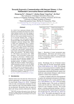 Towards Expressive Communication with Internet Memes: A New Multimodal
  Conversation Dataset and Benchmark