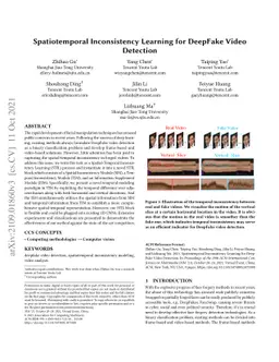 Spatiotemporal Inconsistency Learning for DeepFake Video Detection