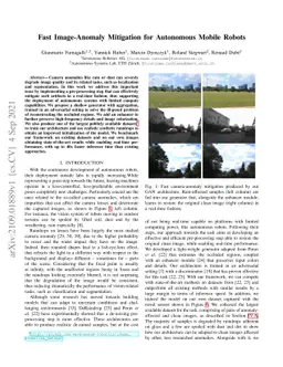 Fast Image-Anomaly Mitigation for Autonomous Mobile Robots