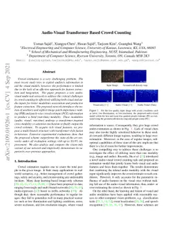Audio-Visual Transformer Based Crowd Counting