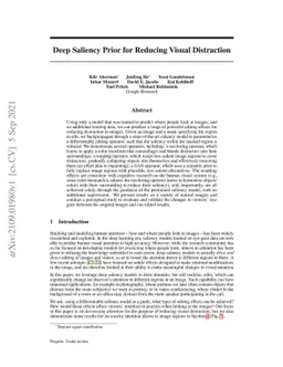 Deep Saliency Prior for Reducing Visual Distraction