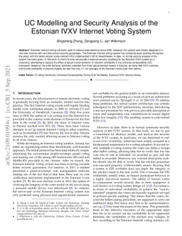 UC Modelling and Security Analysis of the Estonian IVXV Internet Voting
  System