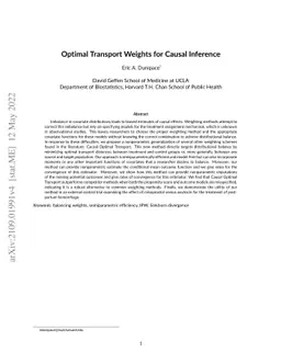 Optimal transport weights for causal inference