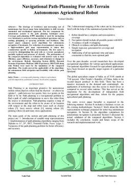 Navigational Path-Planning For All-Terrain Autonomous Agricultural Robot