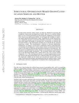 Structural Optimization Makes Graph Classification Simpler and Better