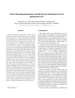 Cluster-Promoting Quantization with Bit-Drop for Minimizing Network
  Quantization Loss