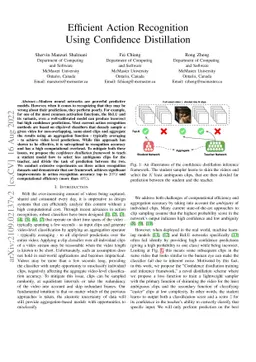 Efficient Action Recognition Using Confidence Distillation