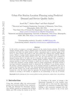 Urban Fire Station Location Planning using Predicted Demand and Service
  Quality Index