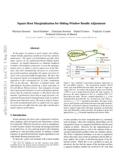 Square Root Marginalization for Sliding-Window Bundle Adjustment