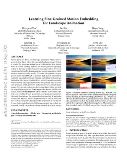 Learning Fine-Grained Motion Embedding for Landscape Animation