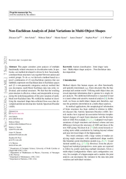 Non-Euclidean Analysis of Joint Variations in Multi-Object Shapes