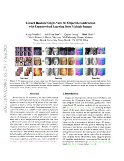 Toward Realistic Single-View 3D Object Reconstruction with Unsupervised
  Learning from Multiple Images