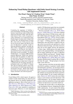 Enhancing Visual Dialog Questioner with Entity-based Strategy Learning
  and Augmented Guesser