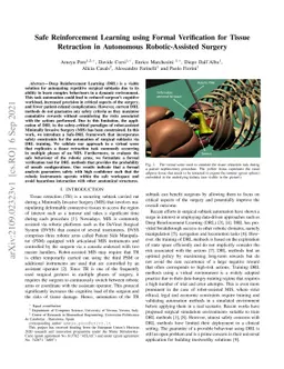 Safe Reinforcement Learning using Formal Verification for Tissue
  Retraction in Autonomous Robotic-Assisted Surgery