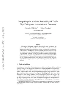 Comparing the Machine Readability of Traffic Sign Pictograms in Austria
  and Germany