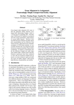 From Alignment to Assignment: Frustratingly Simple Unsupervised Entity
  Alignment