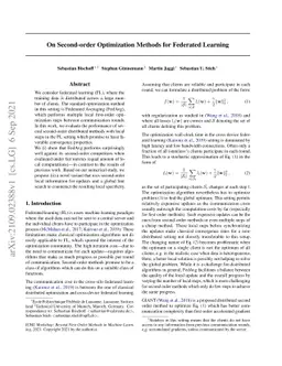 On Second-order Optimization Methods for Federated Learning