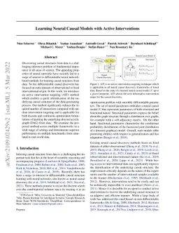 Learning Neural Causal Models with Active Interventions
