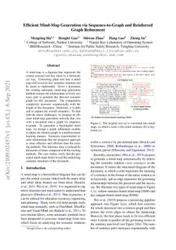 Efficient Mind-Map Generation via Sequence-to-Graph and Reinforced Graph
  Refinement