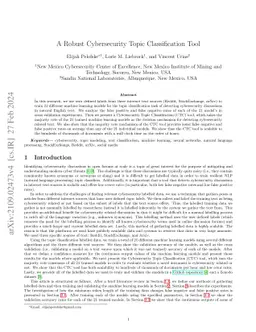 A Robust Cybersecurity Topic Classification Tool